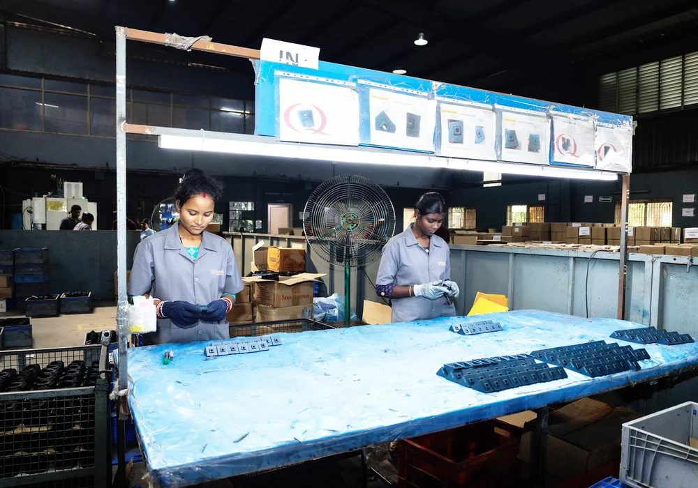 Inspection bench at the Marcus plant, Coimbatore