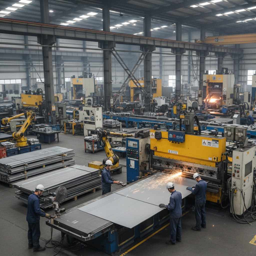 The press brake and fabrication bay